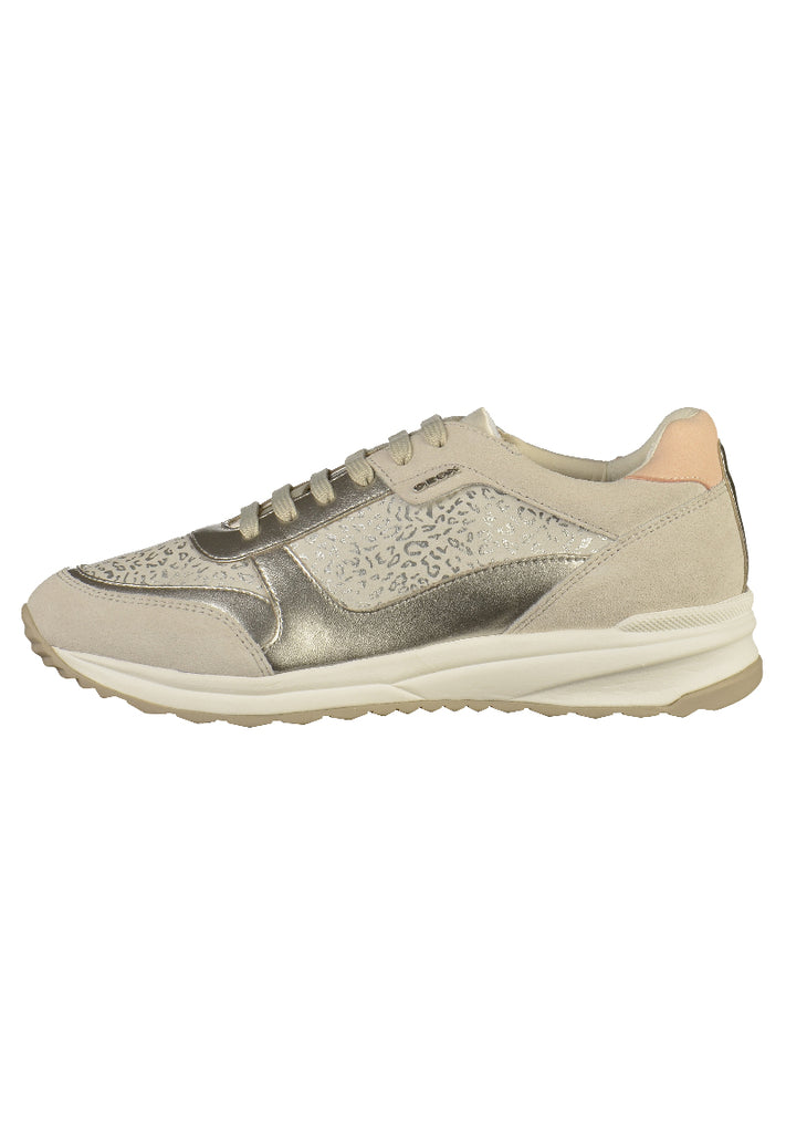 Geox Sneaker Leder Beige/Silber - surf4shoes
