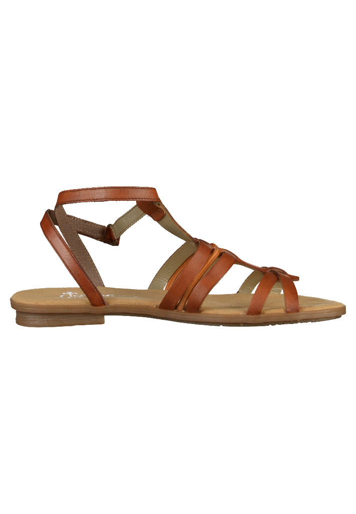 Rieker Sandalen Glattleder Braun - surf4shoes