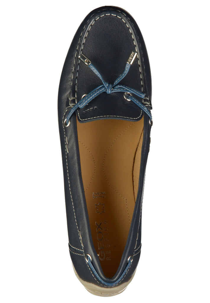 Geox Mokassin Leder Blau - surf4shoes