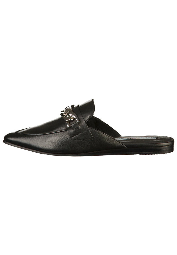 Bronx Pantoletten Leder Schwarz - surf4shoes