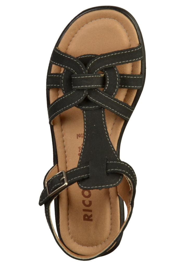 Ricosta Sandalen Leder Schwarz - surf4shoes