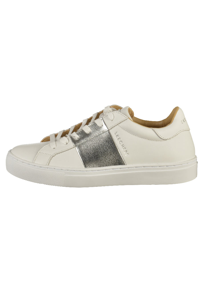 Skechers Sneaker Leder Weiß/Silber - surf4shoes