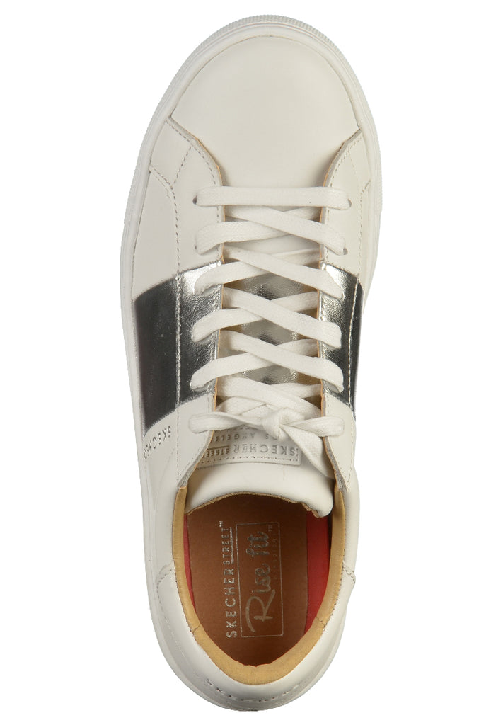 Skechers Sneaker Leder Weiß/Silber - surf4shoes