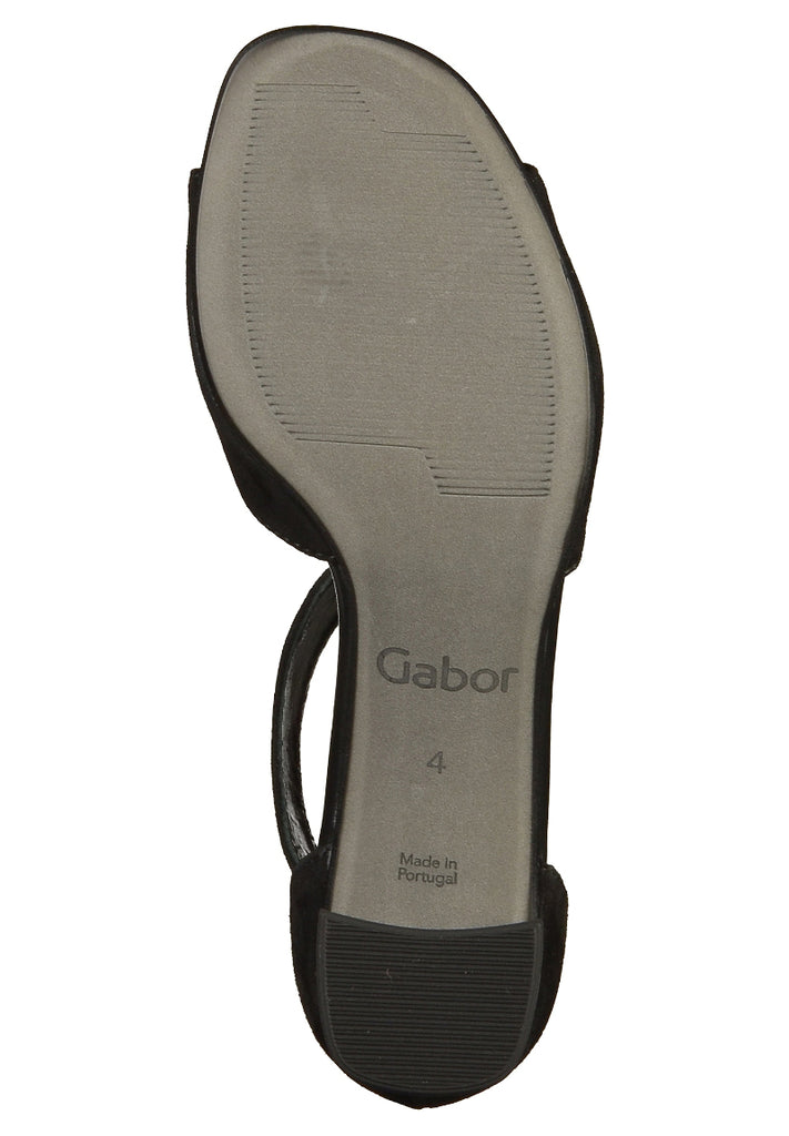 Gabor Sandalen Leder Schwarz - surf4shoes