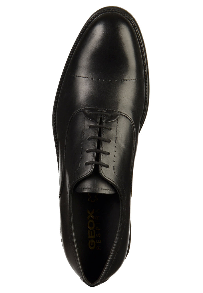 Geox Businessschuhe Glattleder Schwarz - surf4shoes