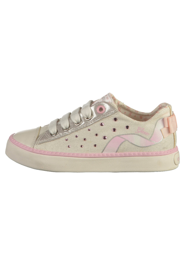 Geox Sneaker Textil Weiß/Rosa - surf4shoes