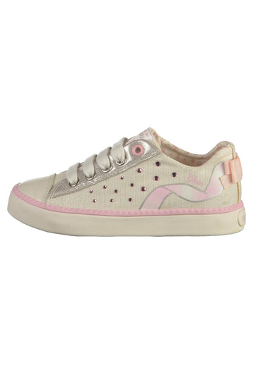 Geox Sneaker Textil Weiß/Rosa - surf4shoes