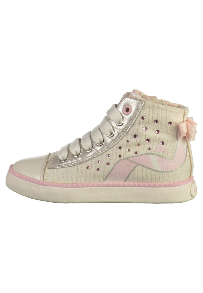 Geox Sneaker Leder Weiß/Rosa - surf4shoes