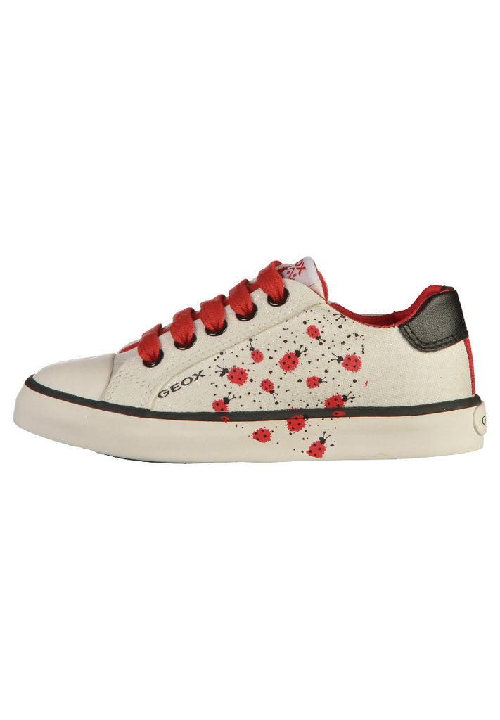 Geox Sneaker Canvas Weiß/Rot - surf4shoes