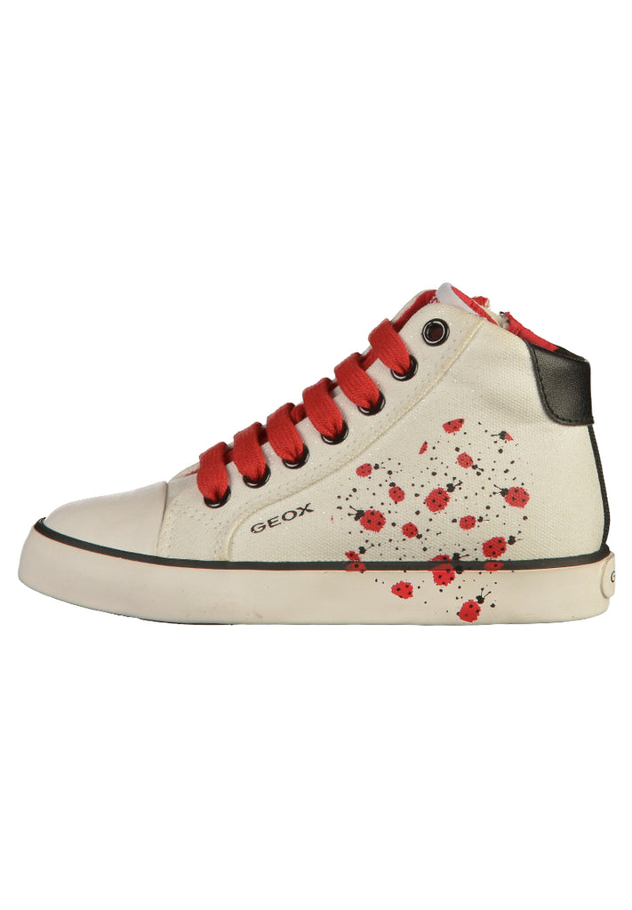Geox Sneaker Canvas Weiß/Rot - surf4shoes
