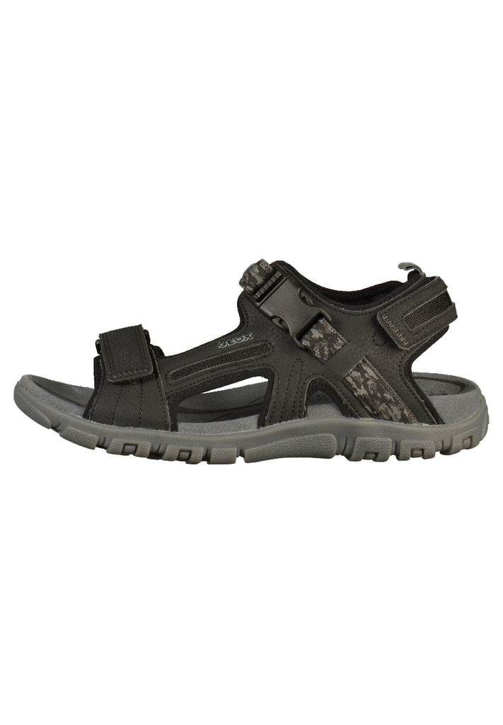 Geox Sandalen Lederimitat Schwarz - surf4shoes