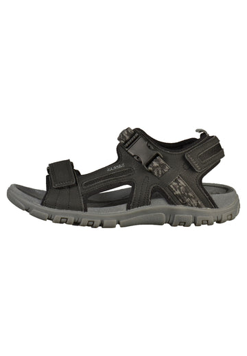 Geox Sandalen Lederimitat Schwarz - surf4shoes