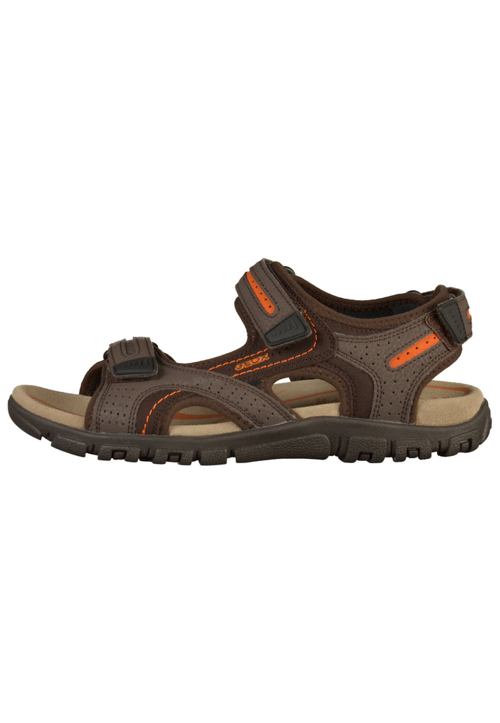 Geox Sandalen Lederimitat/Mesh Dunkelbraun - surf4shoes