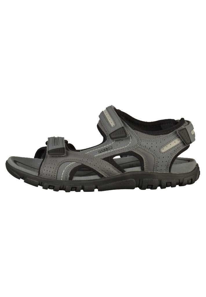Geox Sandalen Lederimitat Hellgrau - surf4shoes