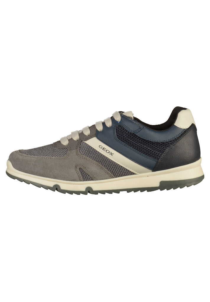Geox Sneaker Leder/Mesh Anthrazit - surf4shoes