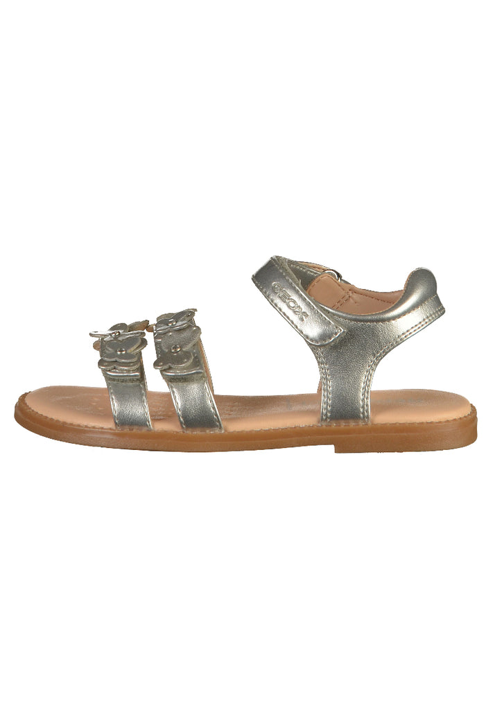 Geox Sandalen Lederimitat Silber - surf4shoes