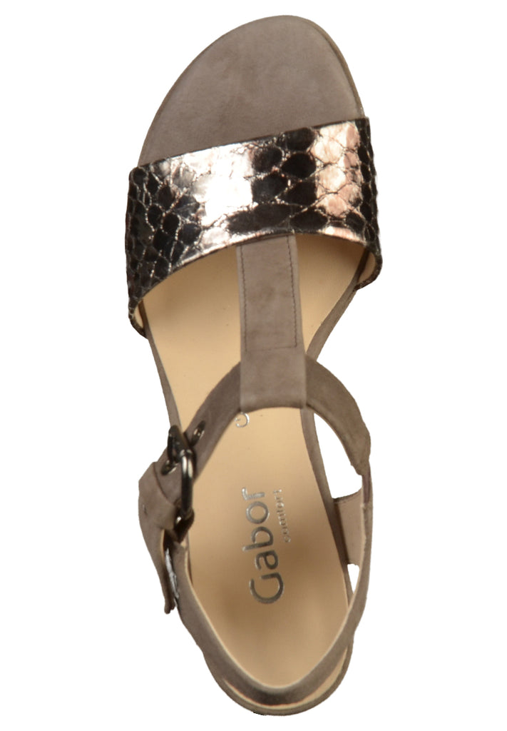 Gabor Sandalen Leder Anthrazit - surf4shoes