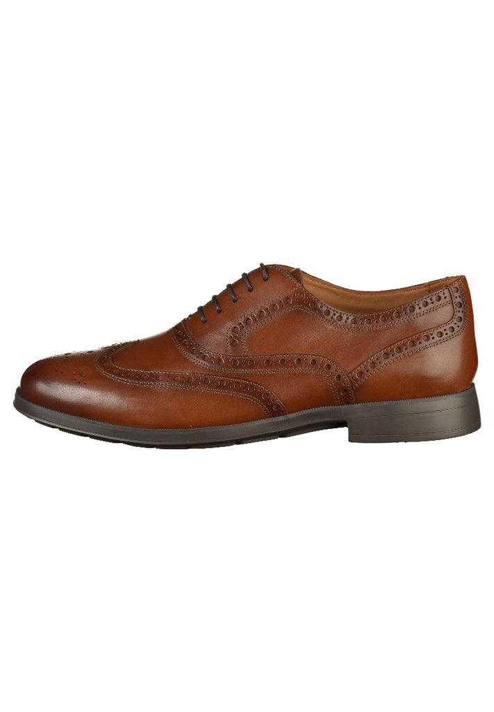 Geox Halbschuhe Leder Cognac - surf4shoes