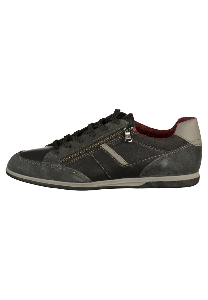 Geox Sneaker Leder Schwarz/Grau - surf4shoes