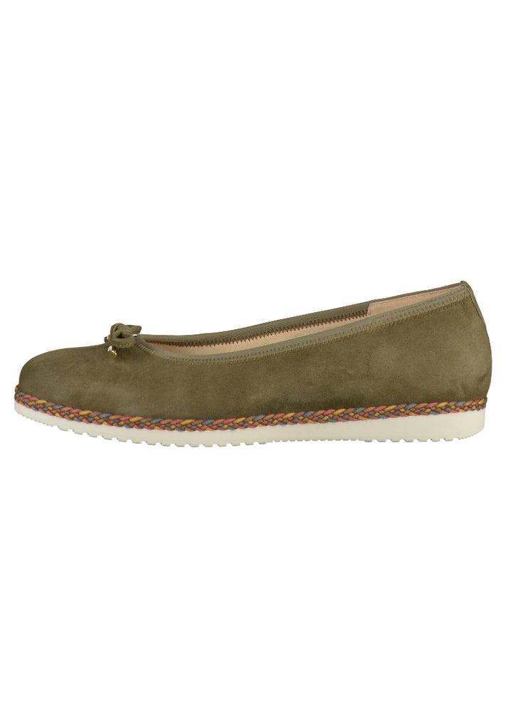 Gabor Slipper Leder Oliv - surf4shoes