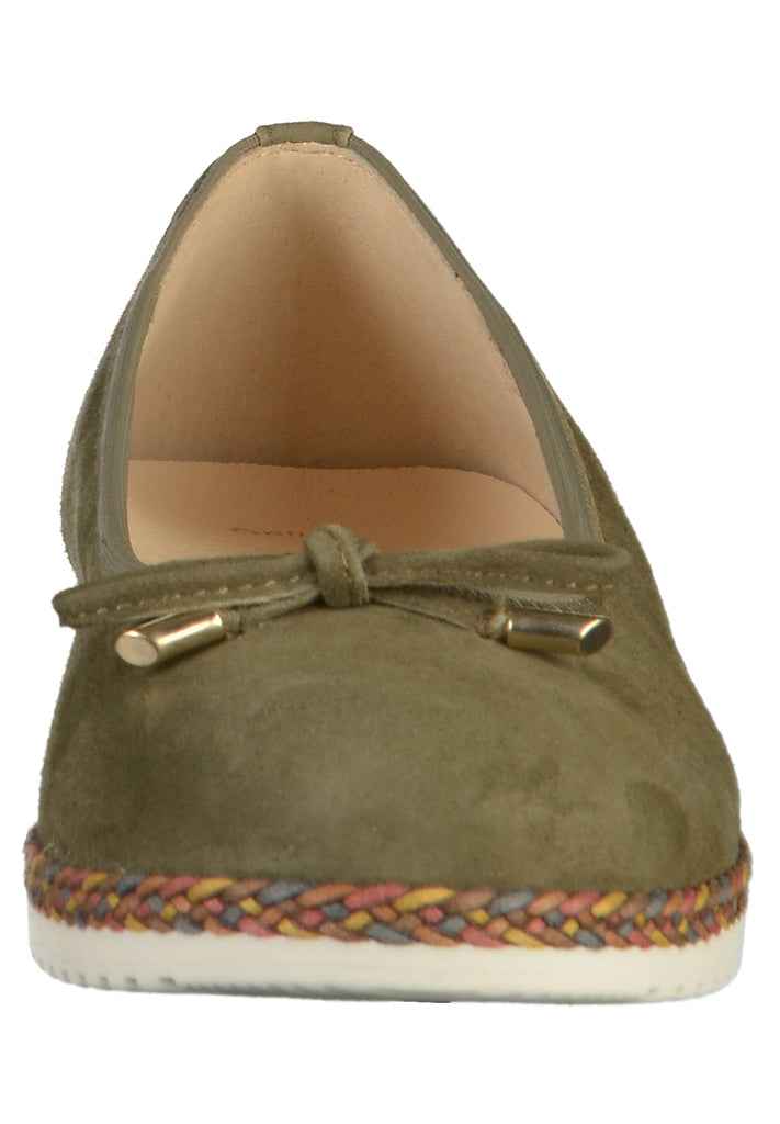 Gabor Slipper Leder Oliv - surf4shoes