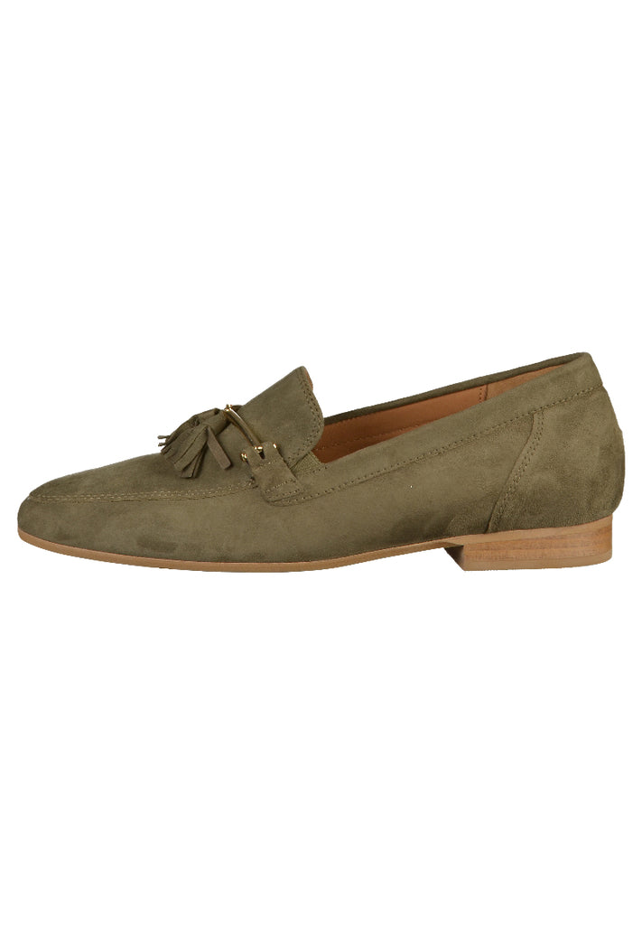Gabor Slipper Veloursleder Oliv - surf4shoes