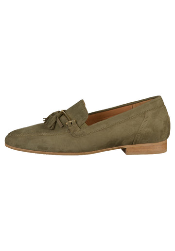 Gabor Slipper Veloursleder Oliv - surf4shoes