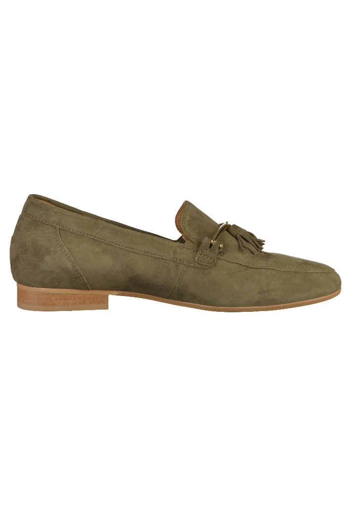 Gabor Slipper Veloursleder Oliv - surf4shoes