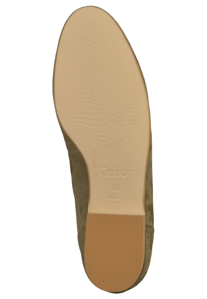 Gabor Slipper Veloursleder Oliv - surf4shoes
