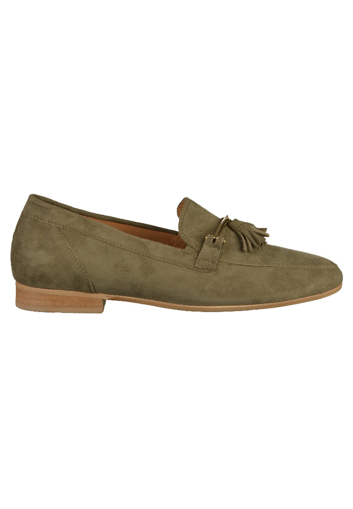 Gabor Slipper Veloursleder Oliv - surf4shoes