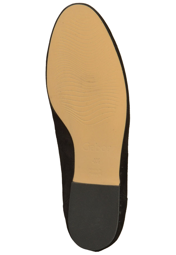 Gabor Slipper Veloursleder Schwarz - surf4shoes