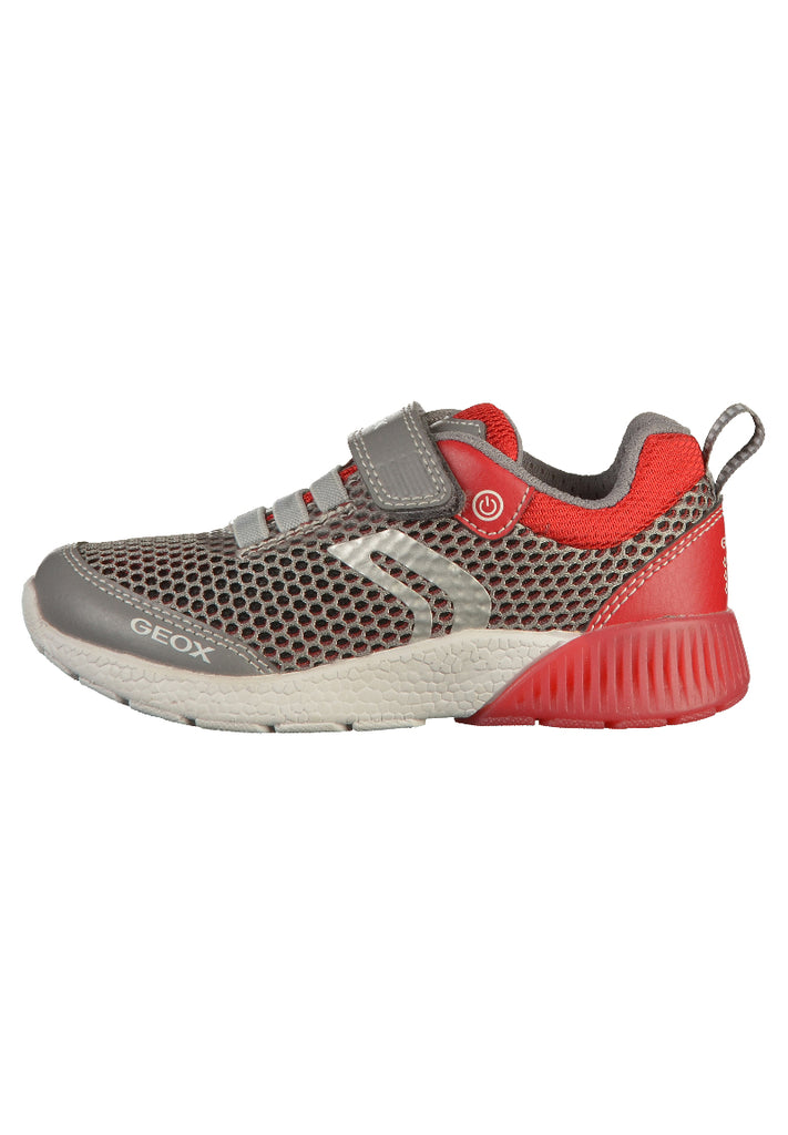 Geox Sneaker Mesh Grau/Rot - surf4shoes