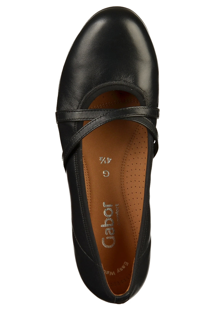 Gabor Ballerinas Leder Schwarz - surf4shoes