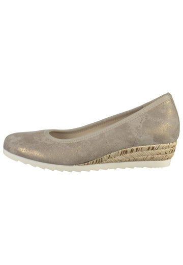 Gabor Pumps Leder Taupe - surf4shoes