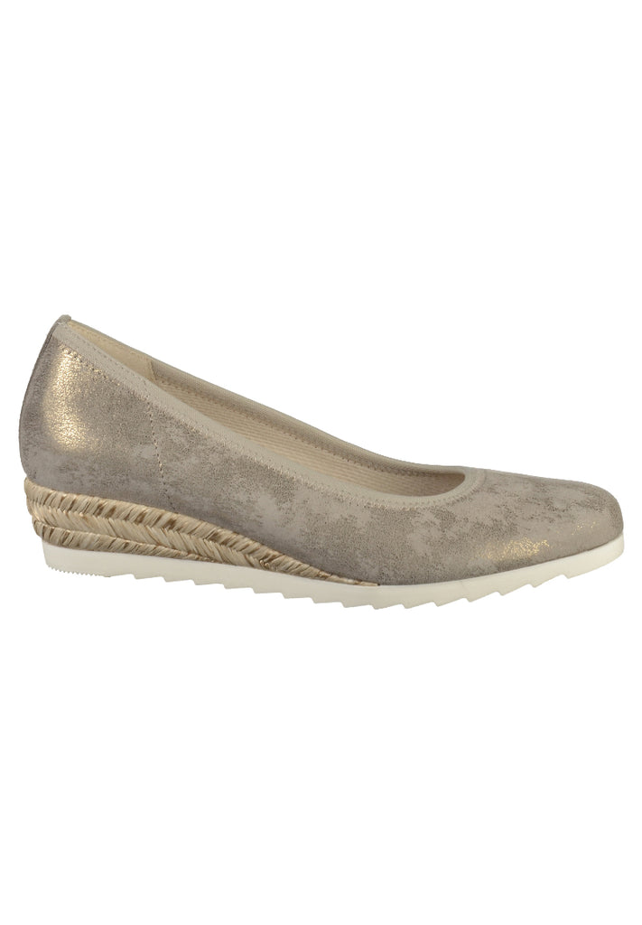 Gabor Pumps Leder Taupe - surf4shoes