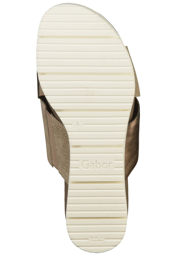 Gabor Pantoletten Leder Braun - surf4shoes