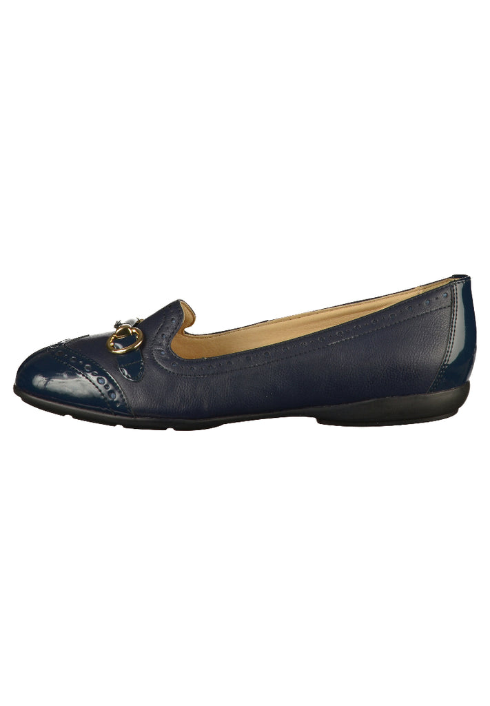Geox Slipper Leder Navy - surf4shoes