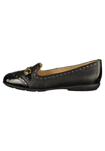 Geox Slipper Leder Schwarz - surf4shoes