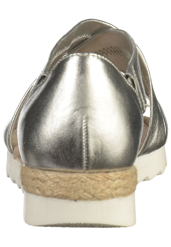 Gabor Sandalen Leder Silber - surf4shoes