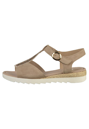 Gabor Sandalen Leder Beige - surf4shoes