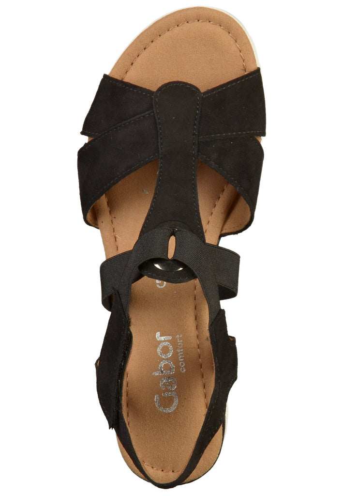 Gabor Sandalen Leder Schwarz - surf4shoes