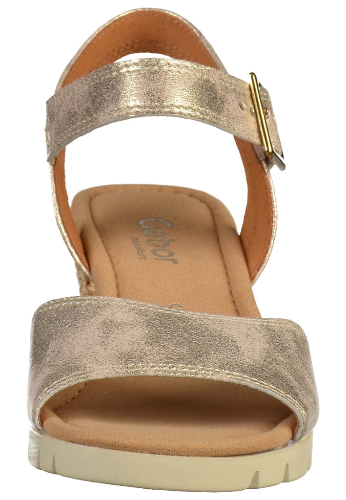 Gabor Sandalen Leder Platin - surf4shoes