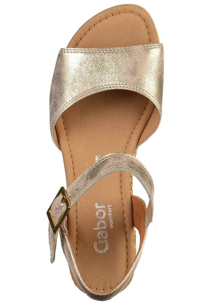 Gabor Sandalen Leder Platin - surf4shoes