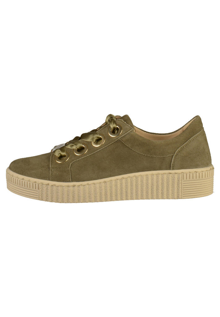 Gabor Halbschuhe Nubukleder Oliv - surf4shoes