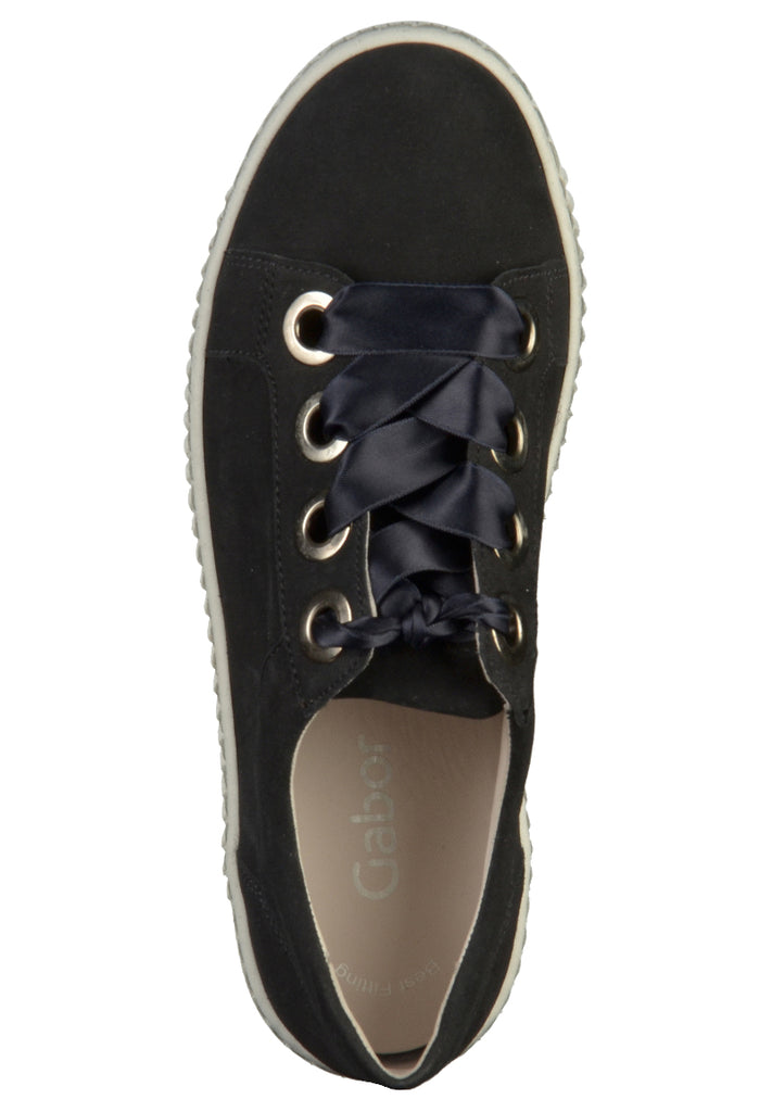 Gabor Halbschuhe Nubukleder Dunkelblau - surf4shoes