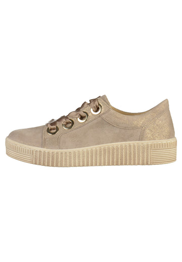 Gabor Halbschuhe Nubukleder Beige - surf4shoes