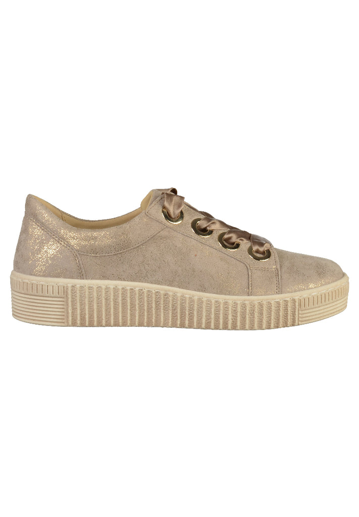 Gabor Halbschuhe Nubukleder Beige - surf4shoes