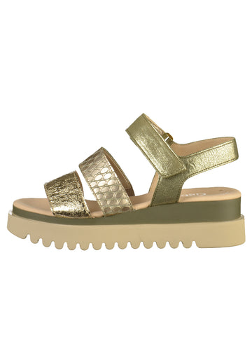 Gabor Sandalen Leder Oliv - surf4shoes