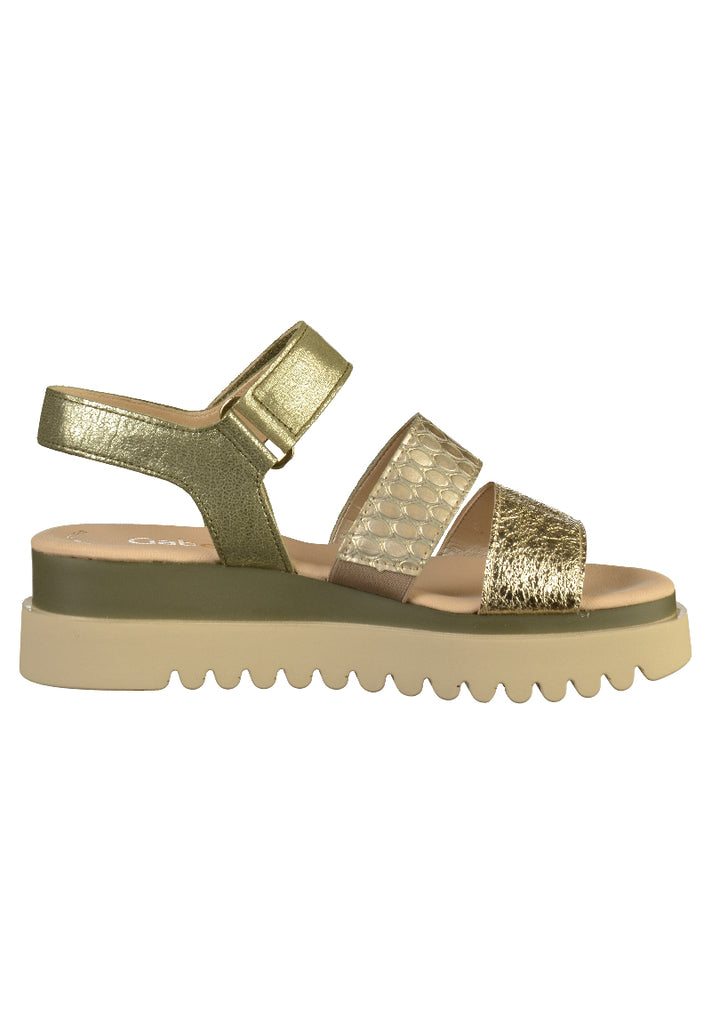 Gabor Sandalen Leder Oliv - surf4shoes