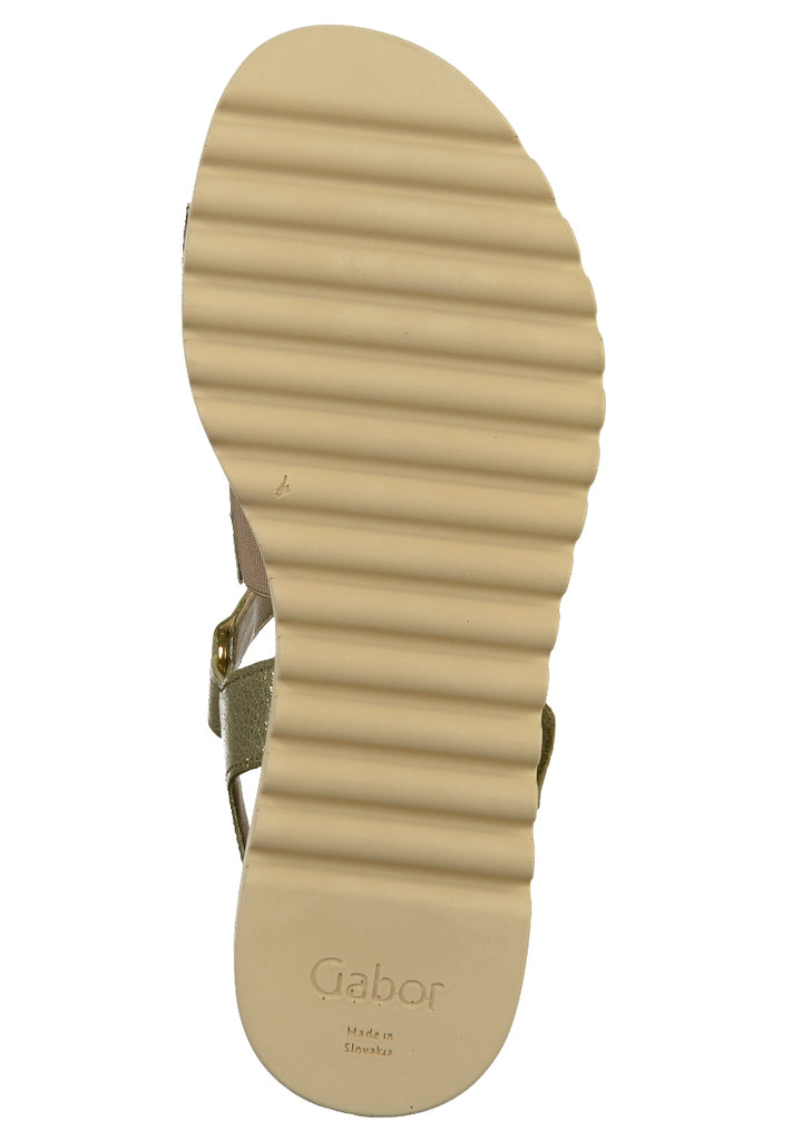Gabor Sandalen Leder Oliv - surf4shoes